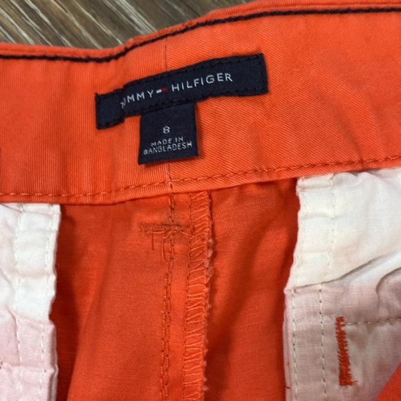 Tommy Hilfer Nautical shorts orange / navy blue sail boats size 8 - Picture 4 of 6